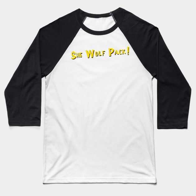 She Wolf Pack! Baseball T-Shirt by nickbeta